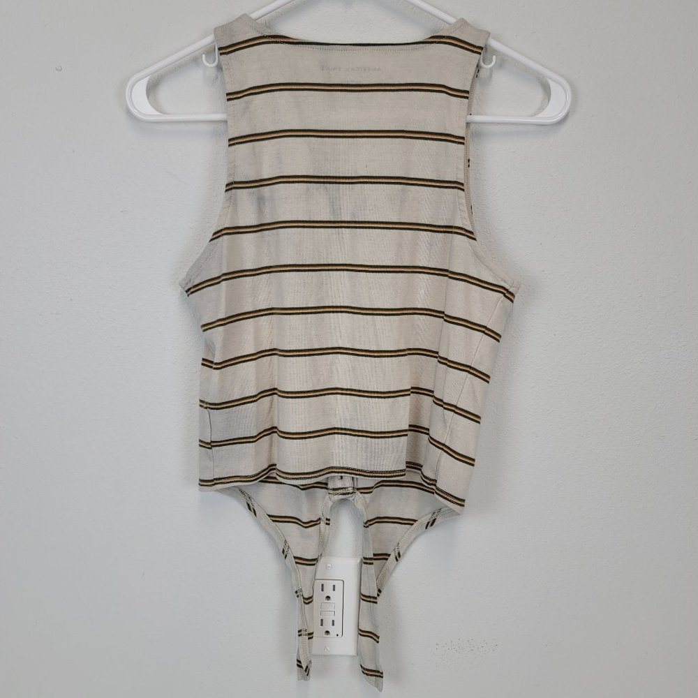 American Eagle Striped Tank Top w/ Tie at Front XS - Picture 4 of 8
